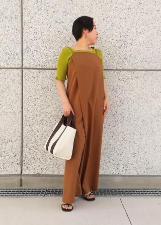 ROPÉ(ロペ) / リブ5分袖スクエアネックニット (トップス