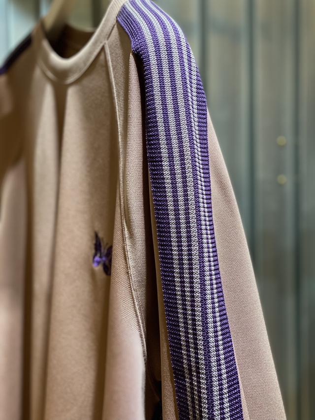 入荷中 TrackCrewNeckShirt 22aw Needles L Taupe スウェット 激安特価 Needles L Taupe 22aw TrackCrewNeckShirt スウェット
