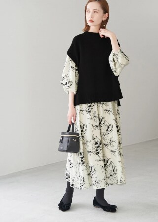 ROPÉ PICNIC(ロペピクニック) / 【WEB限定】ニットベスト付ワンピース 