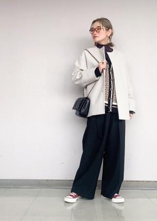 ROPÉ PICNIC(ロペピクニック) / 幾何学柄ジャガードカーディガン