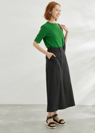 さりげなさ♪▼チェーン シルク スカート▼LOEWE ROPÉ PICNIC R(ロペピクニック アール) / 綿ストレッチAライン