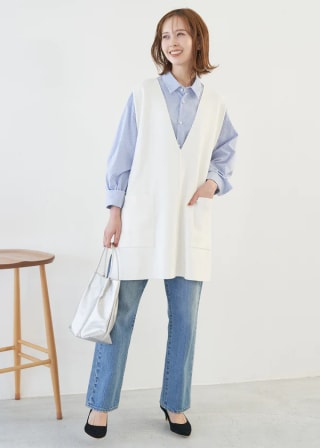 【送料無料ライン/39ショップ】 ROPÉ PICNIC(ロペピクニック) / パール釦シャツ (トップス トップス