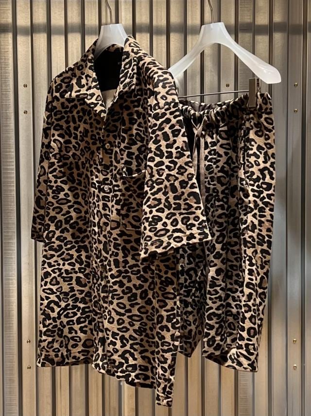 WILD LIFE TAILOR パイル レオパード ハーフスリーブ シャツ / 新田