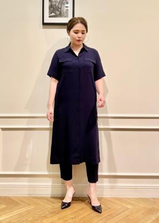【洗える・ドライタッチ・透けない】ポンチケープＴシャツワンピースsizeM ROPÉ(ロペ) / 【撥水加工】【洗える】とろみドライタッチシャツ