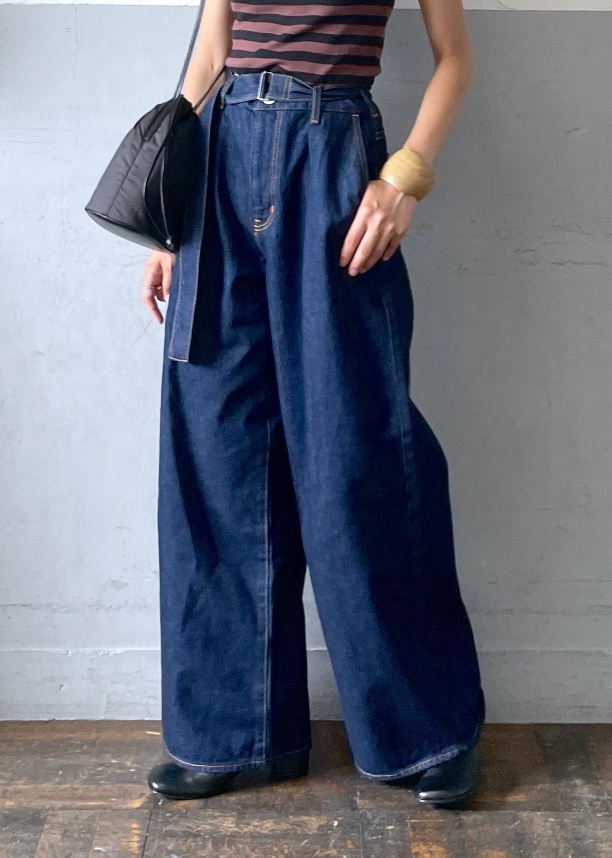 NEEDBY】MAISON SUPER WIDE WITH BELT / KIKUCHI / ADAM ET ROPÉ