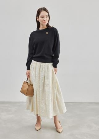 上品コーデはコレで安心！ ROPÉ(ロペ) / 【高評価】カシミヤブレンド ドルマンクルーネック トップス