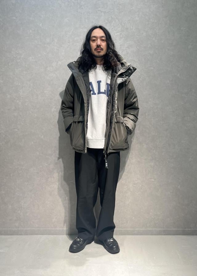 【美品】サロンアダムエロペ　ネイビー ダウンジャケット ノーカラー ショート丈 SALON adam et ropé(サロン アダム エ ロペ) / [GREENDOWN