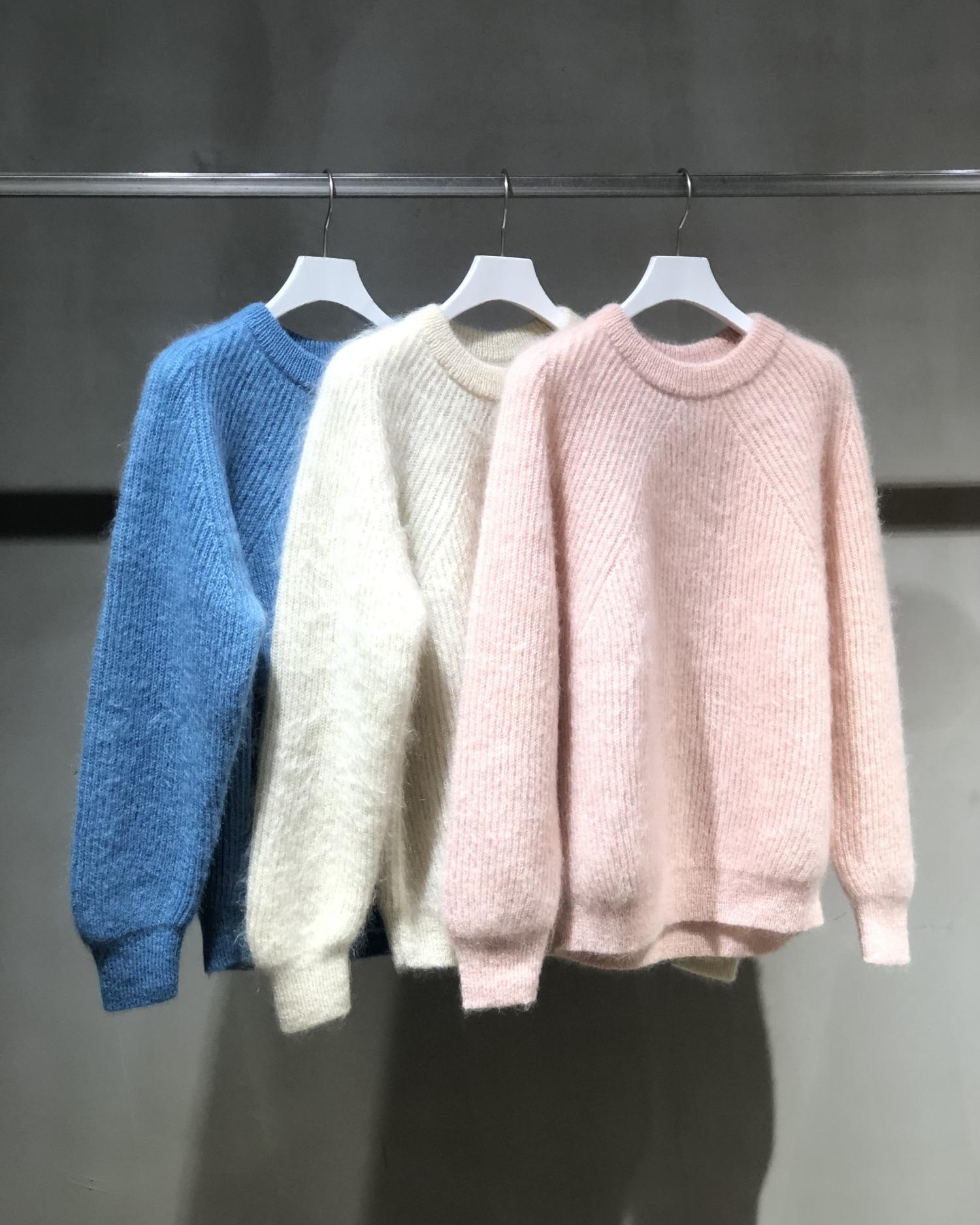 BATONER モヘアニット BATONER バトナー モヘア クルーネック ニット “FLUFFY MOHAIR
