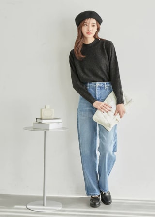 【BLUGiRL】ブルマリン★ベビーピンク ニットトップス♡未使用タグ付 最終セール タグ付新品未使用 ZARAリブニットクロップドトップ