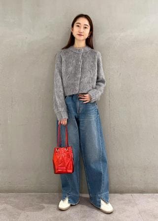 ロエベ カーディガン アナグラム カーディガン（モヘア） ベージュ - LOEWE