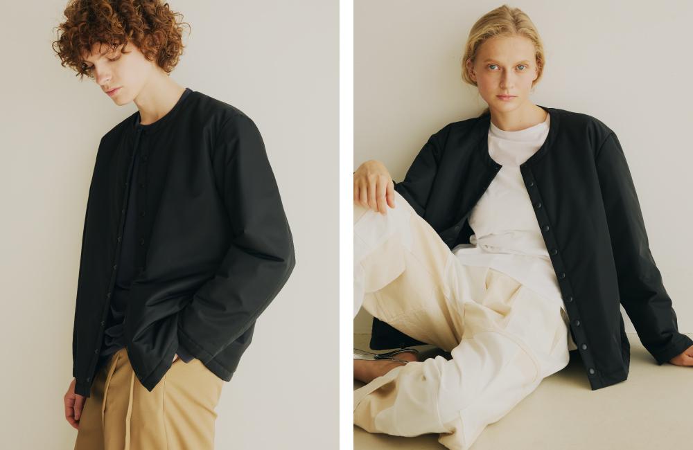 【agnès b.&ADAM ET ROPÉ】ノーカラージャケット ADAM ET ROPE'｜【Chambrer】ノーカラー ジャケット