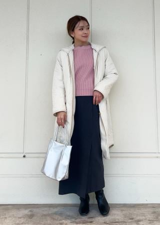 ROPÉ PICNIC(ロペピクニック) / フード取り外しボアキルティングコート