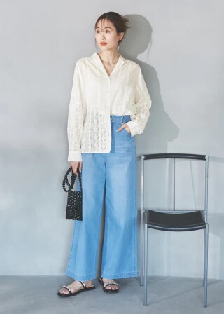 ROPÉ PICNIC(ロペピクニック) / 【emur/エミュール】レース切り替え