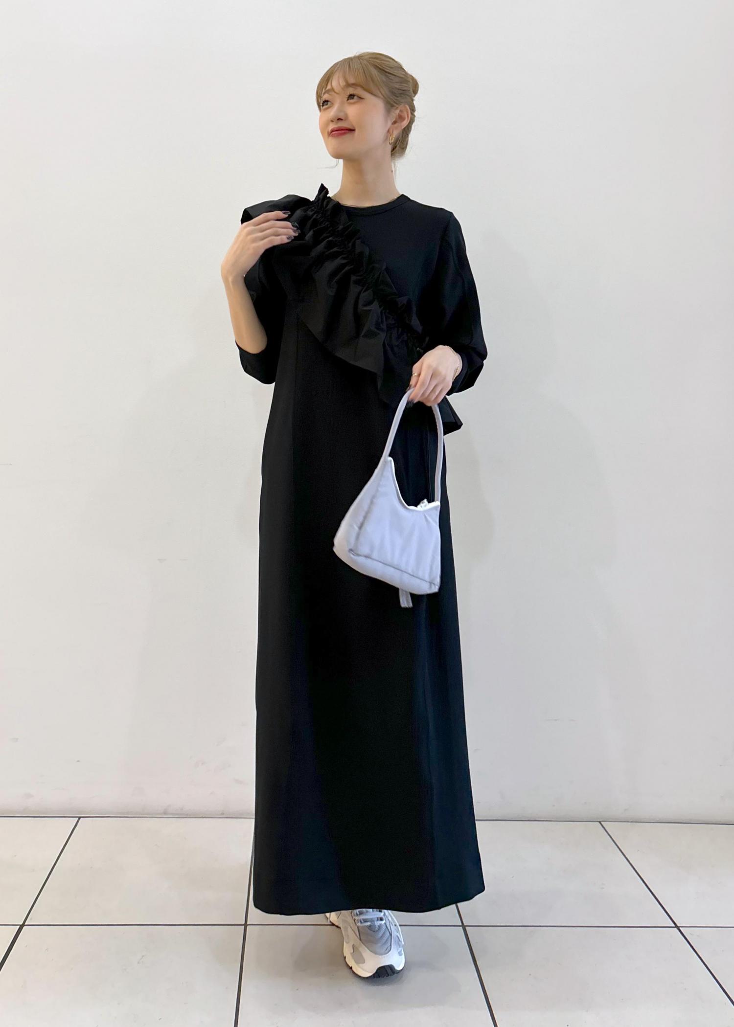ADAM ET ROPÉ FEMME/ ラッフルスカーフコンビワンピース