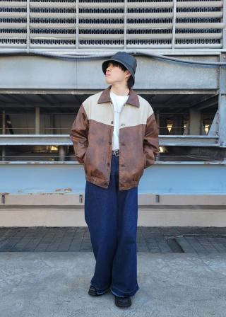 JUNRED(ジュンレッド) / ヴィンテージウォッシュレザーバイカー