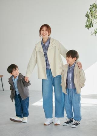 着丈が選べる無地・ストライプクロップド丈シャツ/UVカット・リンクコーデ ROPÉ PICNIC(ロペピクニック) / 着丈が選べる無地・ストライプ
