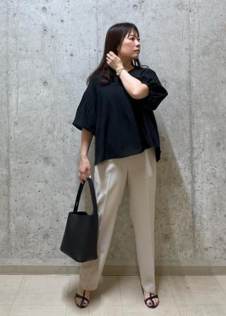 rito structure◆半袖ブラウス/1/ウール/BEG/077R23S048B rito structure 「rito structure」 半袖シャツ 1 ホワイト
