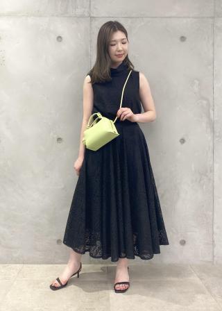 【美品】Rope: ジオメトリックレースフレアスカート ROPE'｜ジオメトリックレースフレアスカート【セットアップ対応