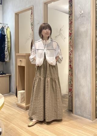 VIS(ビス) / 【洗える】ぽこぽこチェック柄ティアードキャミワンピース