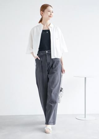 【トレンド/清涼感】ハーフスリーブクロップドシャツ DRESSTERIOR ブラウス シャツ 「トレンド/清涼感」ハーフ