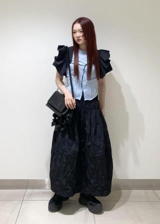 【美品】アダムエロペ スモッキングジャガードタフタスカート ADAM ET ROPÉ FEMME(アダム エ ロペ ファム) / スモッキング
