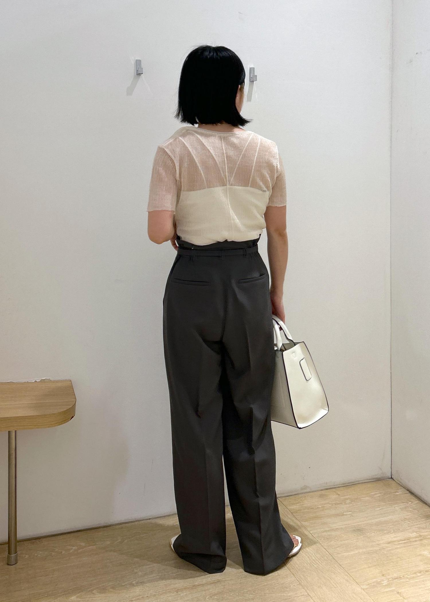 アシンメトリーハイウエストワイドパンツ アシンメトリーハイウエストツイルワイドパンツ / miki / VIS