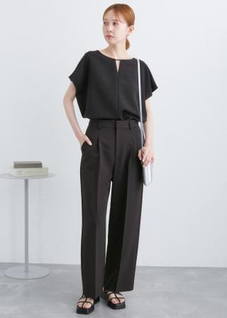 Rope&#39; Picnic - セットアップ対応/2WAYシャンブレーブラウス 新品 ロペピクニック セットアップ対応 2WAY シャンブレー