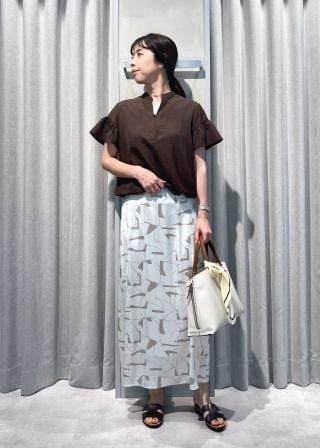ブラウス シャツ 「セットアップ対応」タンブラーブッチャースキッパーVネックブラウス レディース LE CERCLE par ropé(ル セルクル パー ロペ) / 【セットアップ
