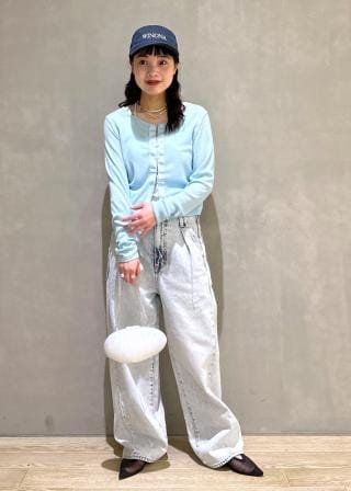 ADAM ET ROPE' 【洗える】ホルターホックカットソーカーディガン ADAM ET ROPE'（アダムエロペ）の「【洗える】ホルターホック