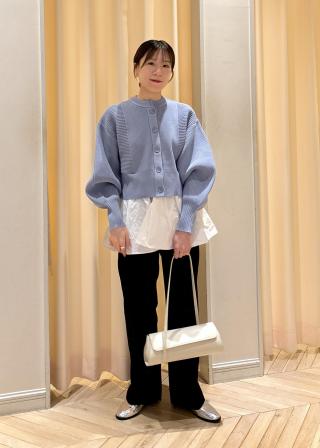 WEB限定・新色追加】ペプラムコンビニットカーディガン