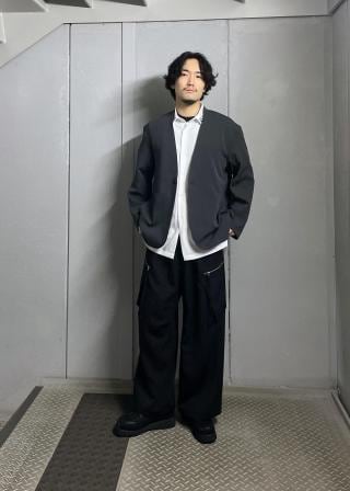JUNRED(ジュンレッド) / スリットワイドスリーブ刺繍シャツ