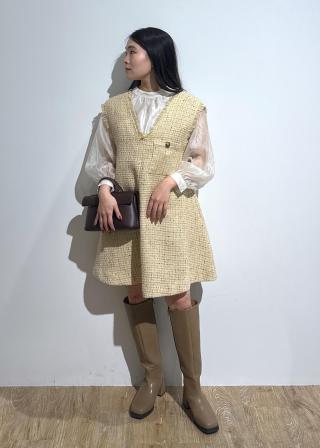 VIS(ビス) / フレアツィードOP (ワンピース / ジャンパースカート