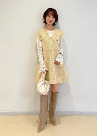 VIS(ビス) / フレアツィードOP (ワンピース / ジャンパースカート