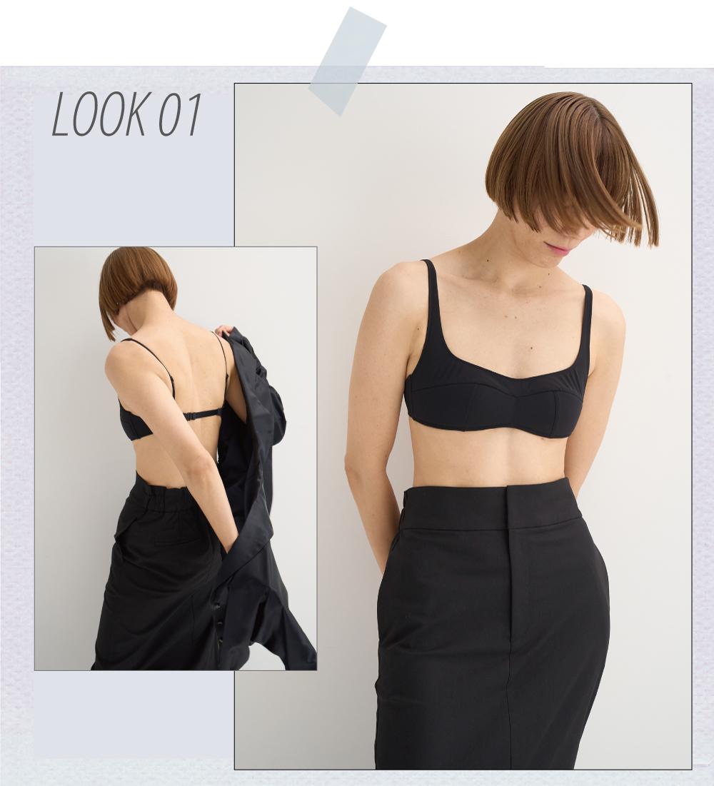 NICE NICE MOMENT ブラック ブラトップ NICENICE MOMENT＞BRA TANKTOP/ブラトップ