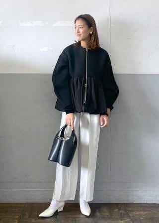 アダムエロペ　ダンボールタフタペプラムカーディガン ADAM ET ROPE'｜ダンボールタフタペプラムカーディガン | Rakuten