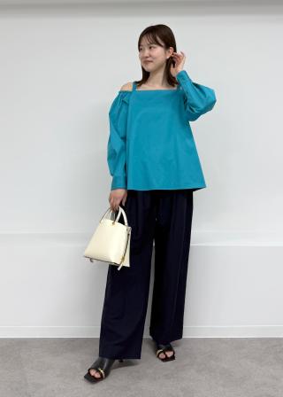 ROPE' / ロペ 【洗える】コットンサテンオフショルダーブラウス ROPE'（ロペ）の「【洗える】コットンサテンオフショルダー