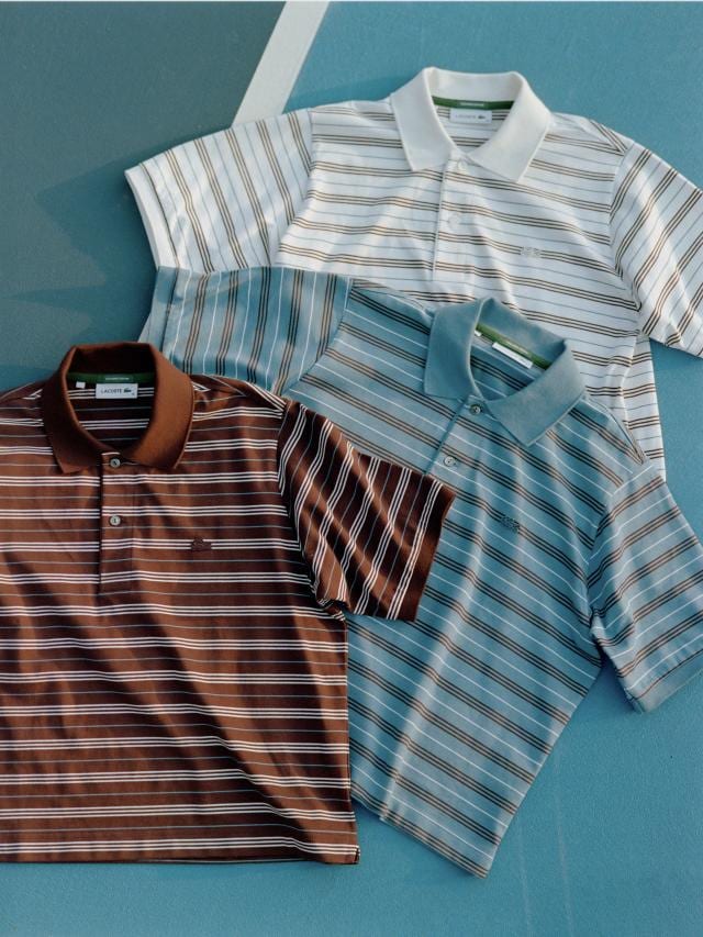 LACOSTE for ADAM ET ROPE' 別注 ポロシャツ ボーダー セール】【LACOSTE for ADAM ET ROPE'】別注Multi Border Polo