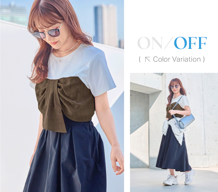 くすみブルー　レリアン　トップス 小柄さん」が着こなす｜美easy series ON/OFFスタイリング | J