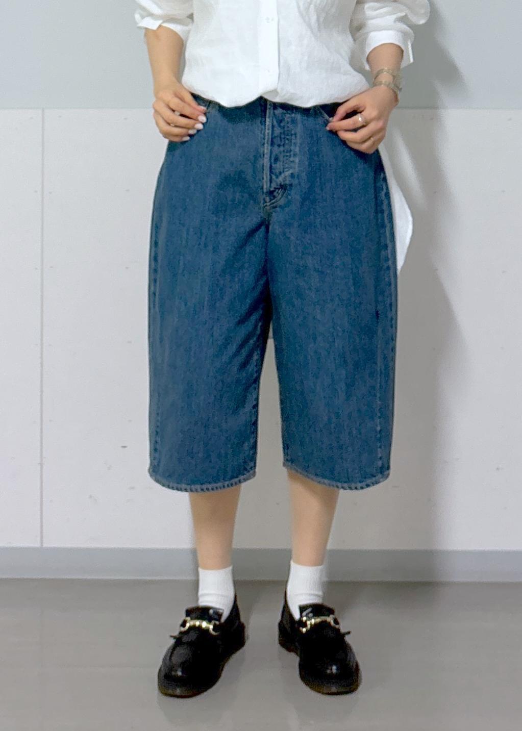 グラニースクエア　チューブトップ/ハーフパンツセット　ハンドメイド　Mサイズ KURO WIDE SPREAD CROPPED SHORTS ハーフパンツ / MIZUKI