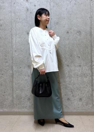 【洗える】布帛コンビシャツカットソー ROPÉ(ロペ) / 【洗える】布帛コンビシャツカットソー (トップス