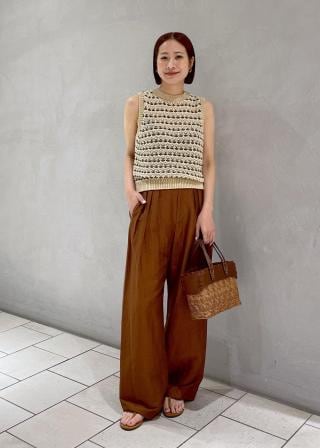meias メイアス　ニットベスト　coohem batoner ROPÉ(ロペ) / 【COOHEM（コーヘン）】SUKASHI BORDER KNIT VEST