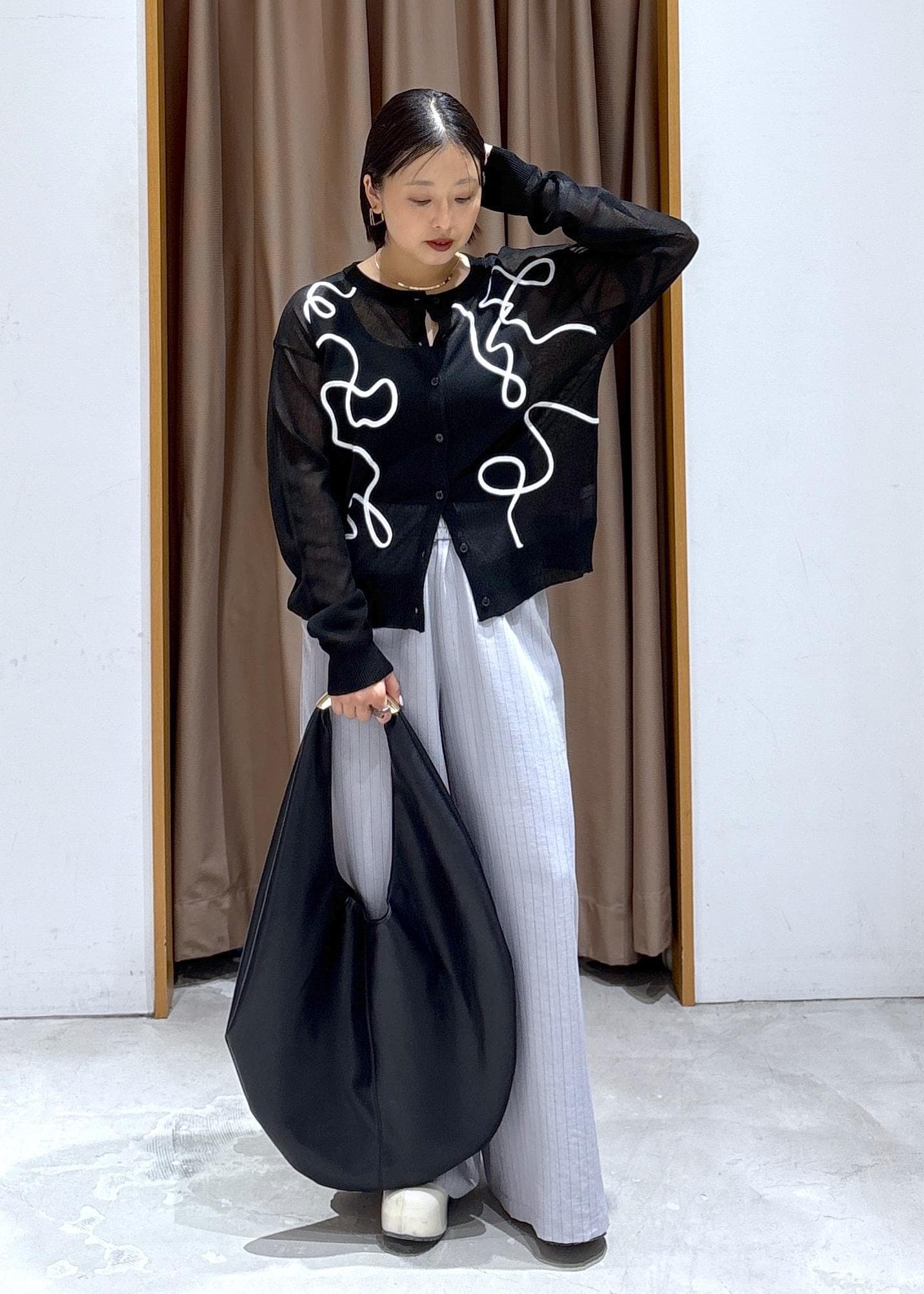 リネンのもんぺ　ペールピンク MONCOEUR T-Prati 1 サーモンピンク 2Way Pratique Dress 110