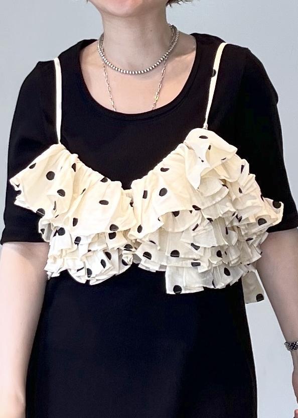 crinkle crinkle crinkle】Dot camisole / hirom / SALON adam