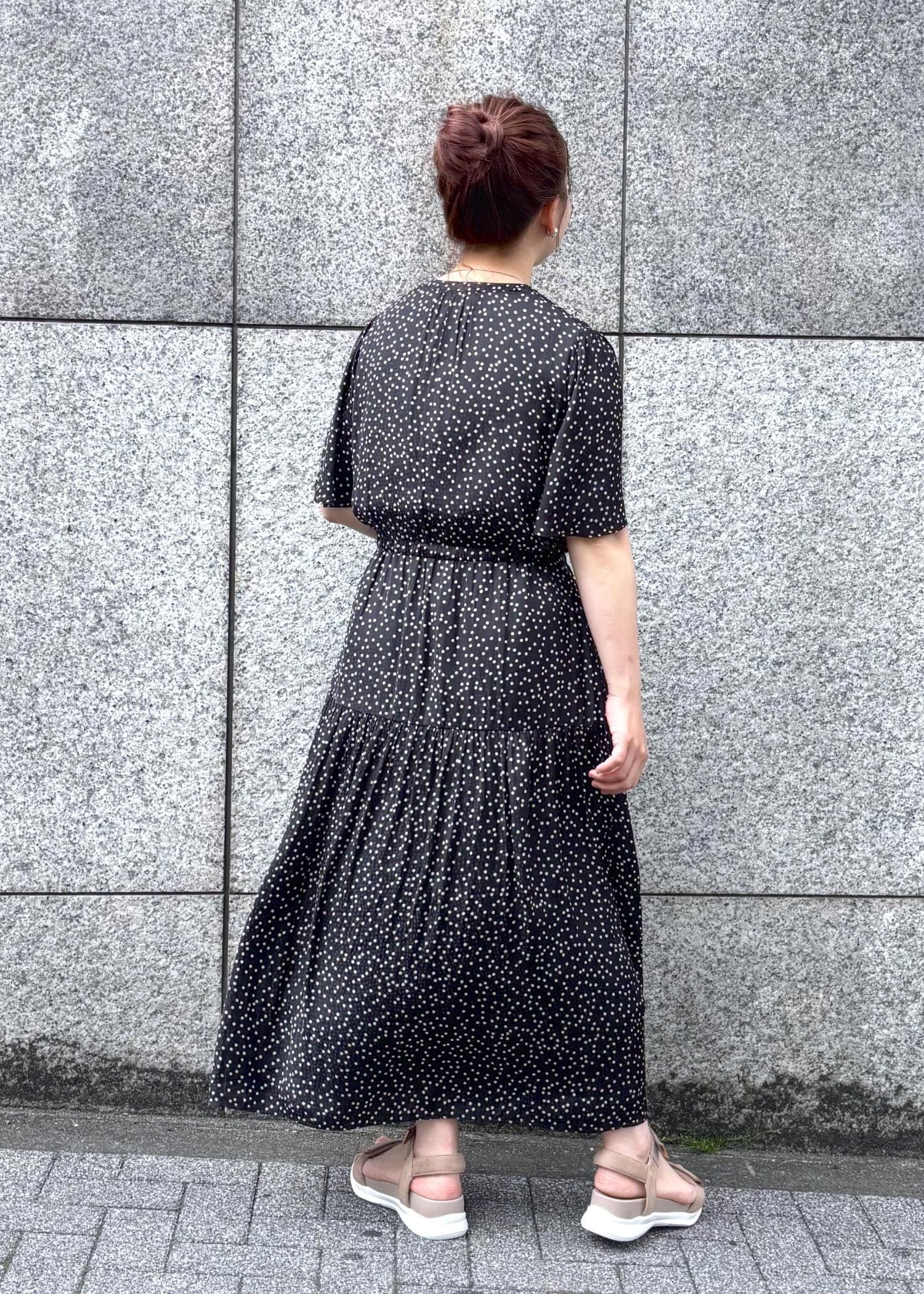 emur/ドット柄スキッパーワンピース / mio / ROPÉ PICNIC ｜J
