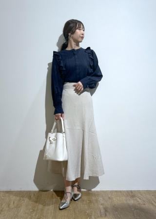 VIS(ビス) / 【洗える】フロントピンタックフリルブラウス