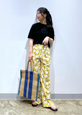 リネンのもんぺ　シトラスイエロー クッションカバー LIANA 50×50 イエローオレンジ｜Kelpman