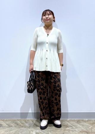 Pine Flower ハンドメイド　リネン　かぼちゃドロワーズパンツ　オリーブ Pine Flower ハンドメイド リネン かぼちゃドロワーズパンツ