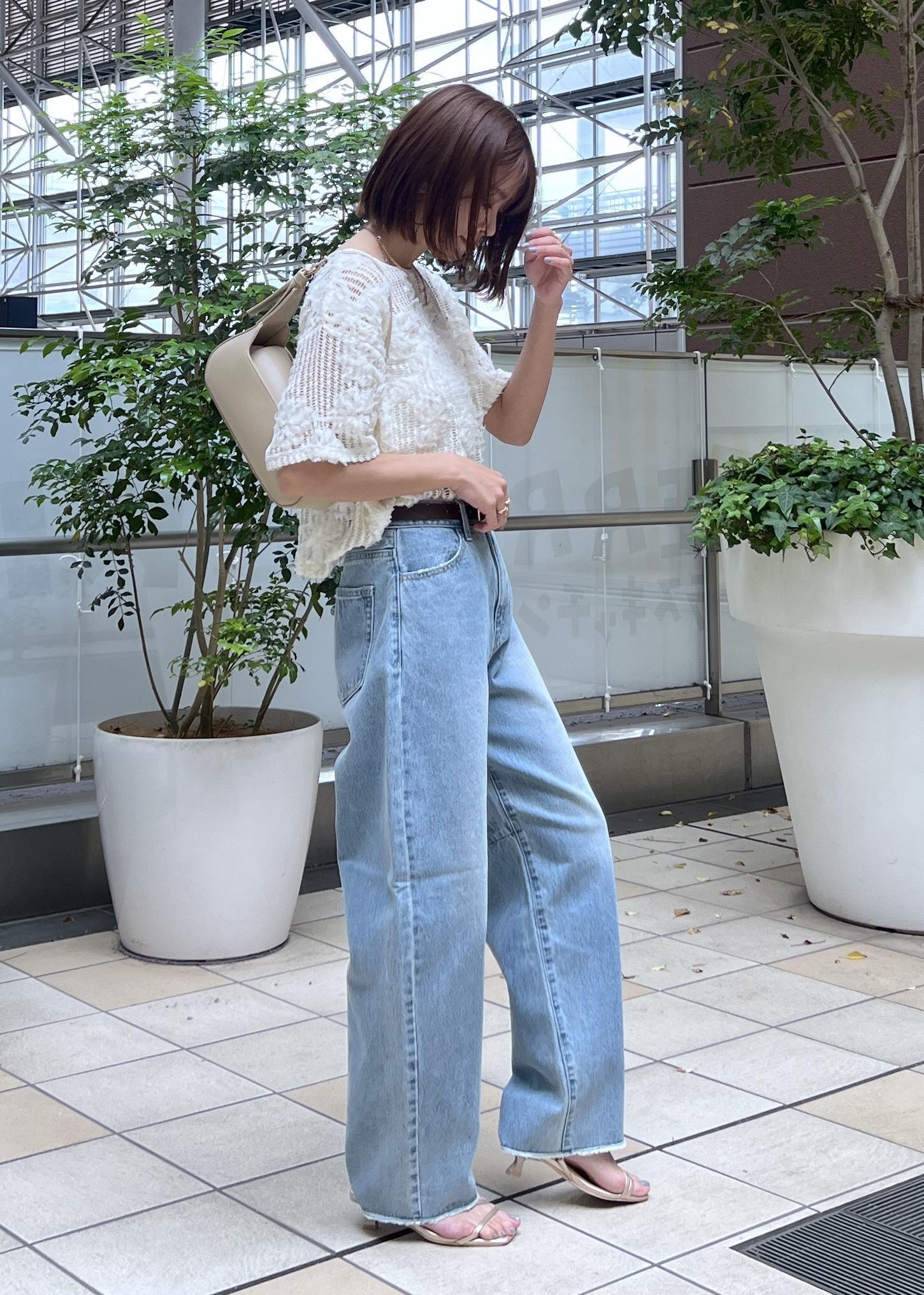 春夏デニムレースロングスカート❤️お出かけ デート 普段着 レーストップス×デニムの大人夏コーデ / wancyan / ROPÉ PICNIC