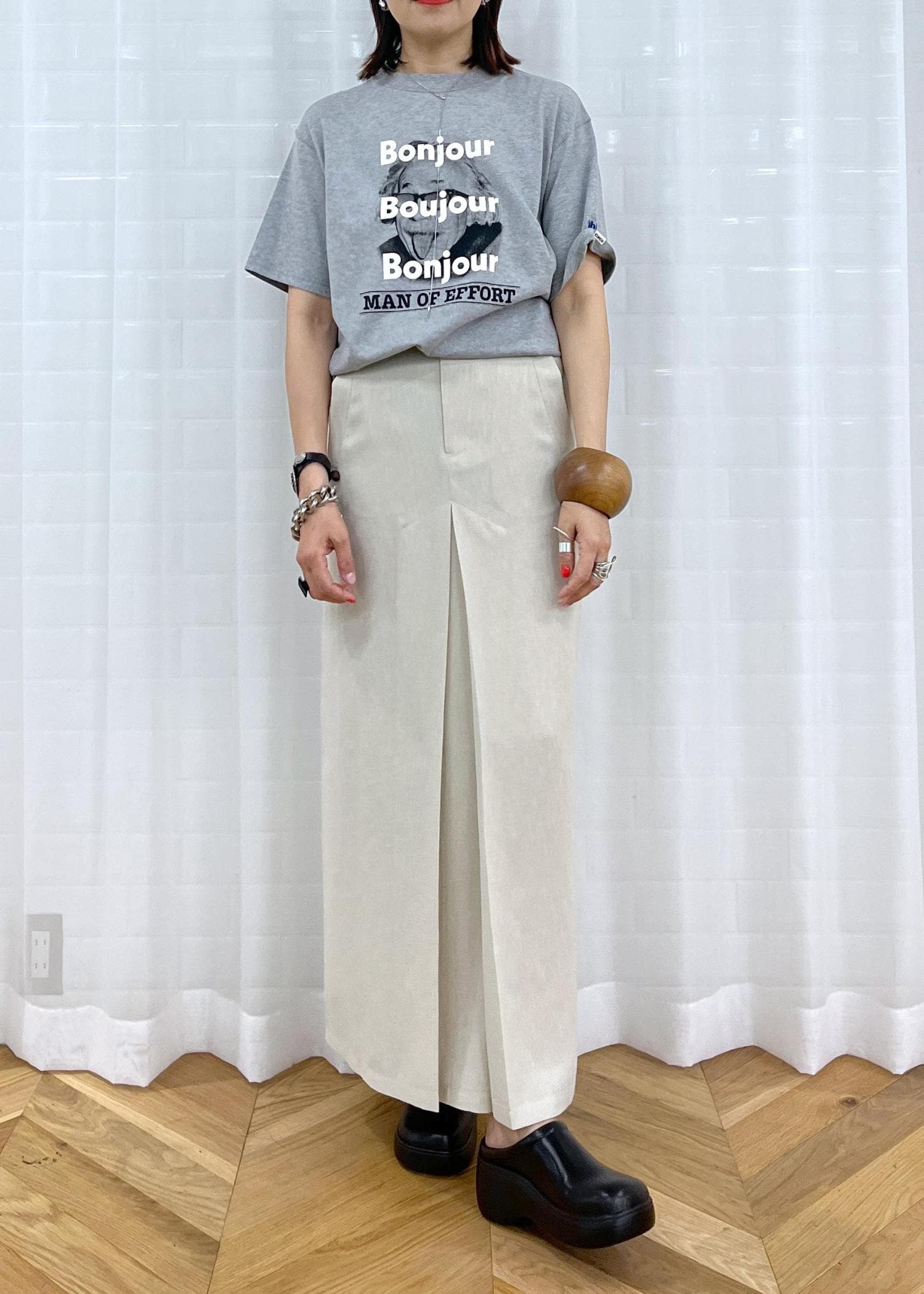 【新品】ADAM ET ROPÉ FEMMEハイウエストベンツタックスカート ADAM ET ROPE'｜【逸品】ハイウエストベンツタックスカート