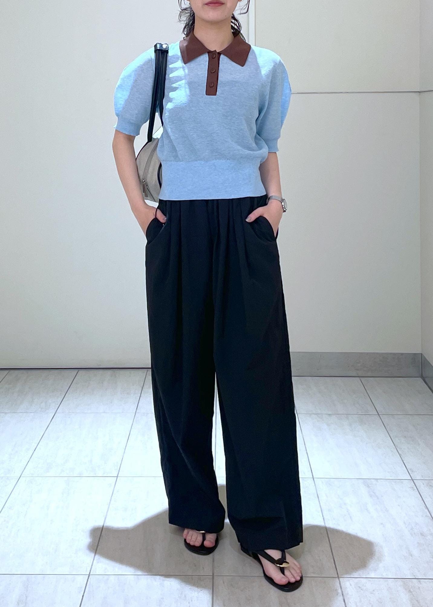 miuwADAM ET ROPÉ ラミーニットポロシャツ ADAM ET ROPE'｜ラミーニットポロシャツ | Rakuten Fashion(楽天